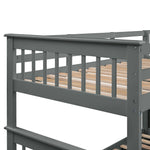Family-Friendly Twin-Over-Full Wood Bunk Bed with Twin Trundle, Stairway Storage, Gray or White | Just Better Bunk Beds - View 8