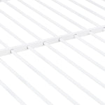 Full Over Full Metal Bunk Bed with Built-In Ladder and Safety Guard Rail in White | Just Better Bunk Beds - View 10