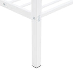 Full Over Full Metal Bunk Bed with Built-In Ladder and Safety Guard Rail in White | Just Better Bunk Beds - View 11