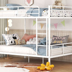 Full Over Full Metal Bunk Bed with Ladder, Durable Iron Frame in Black, White, or Silver | Just Better Bunk Beds - View 30