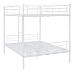 Full Over Full Metal Bunk Bed with Ladder, Durable Iron Frame in Black, White, or Silver | Just Better Bunk Beds - View 33