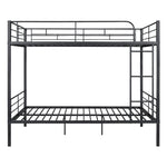 Full Over Full Metal Bunk Bed with Ladder, Durable Iron Frame in Black, White, or Silver | Just Better Bunk Beds - Assembly View