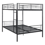 Full Over Full Metal Bunk Bed with Ladder, Durable Iron Frame in Black, White, or Silver | Just Better Bunk Beds - View 9