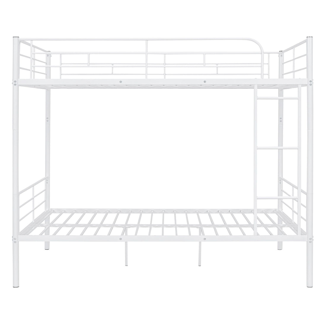 Full Over Full Metal Bunk Bed with Ladder, Durable Iron Frame in Black, White, or Silver | Just Better Bunk Beds - View 32