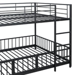 Full over Full Metal Bunk Bed with Slide and Guardrails in Black for Kids' Rooms | Just Better Bunk Beds - View 20