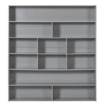 Full Over Full Wood Bunk Bed with Storage Drawers and Multi-Layer Cabinet, Gray | Just Better Bunk Beds - View 14