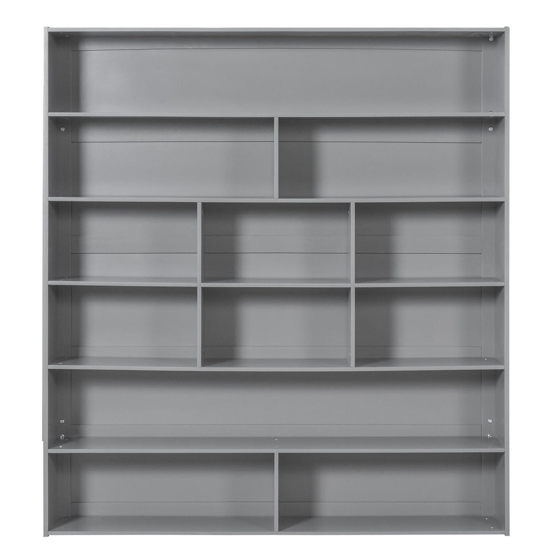 Full Over Full Wood Bunk Bed with Storage Drawers and Multi-Layer Cabinet, Gray | Just Better Bunk Beds - View 14