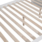 Full Over Full Wood Bunk Bed with Storage Drawers and Multi-Layer Cabinet, White | Just Better Bunk Beds - View 16