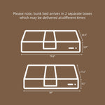 Full Over Full Wood Bunk Bed with Thick Posts, High Guardrail, Ladder, Natural Finish | Just Better Bunk Beds - View 7
