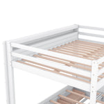 Full Size Wood Convertible Bunk Bed with Storage Staircase, Bedside Table, and 3 Drawers Gray | Just Better Bunk Beds - View 33