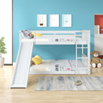 Fun Full over Full Wood Bunk Bed with Slide in White or Grey | Just Better Bunk Beds - View 27