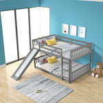 Fun Full over Full Wood Bunk Bed with Slide in White or Grey | Just Better Bunk Beds - View 16