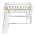 Fun Full over Full Wood Bunk Bed with Slide in White or Grey | Just Better Bunk Beds - View 34
