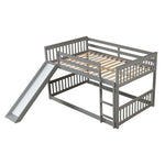 Fun Full over Full Wood Bunk Bed with Slide in White or Grey | Just Better Bunk Beds - View 14