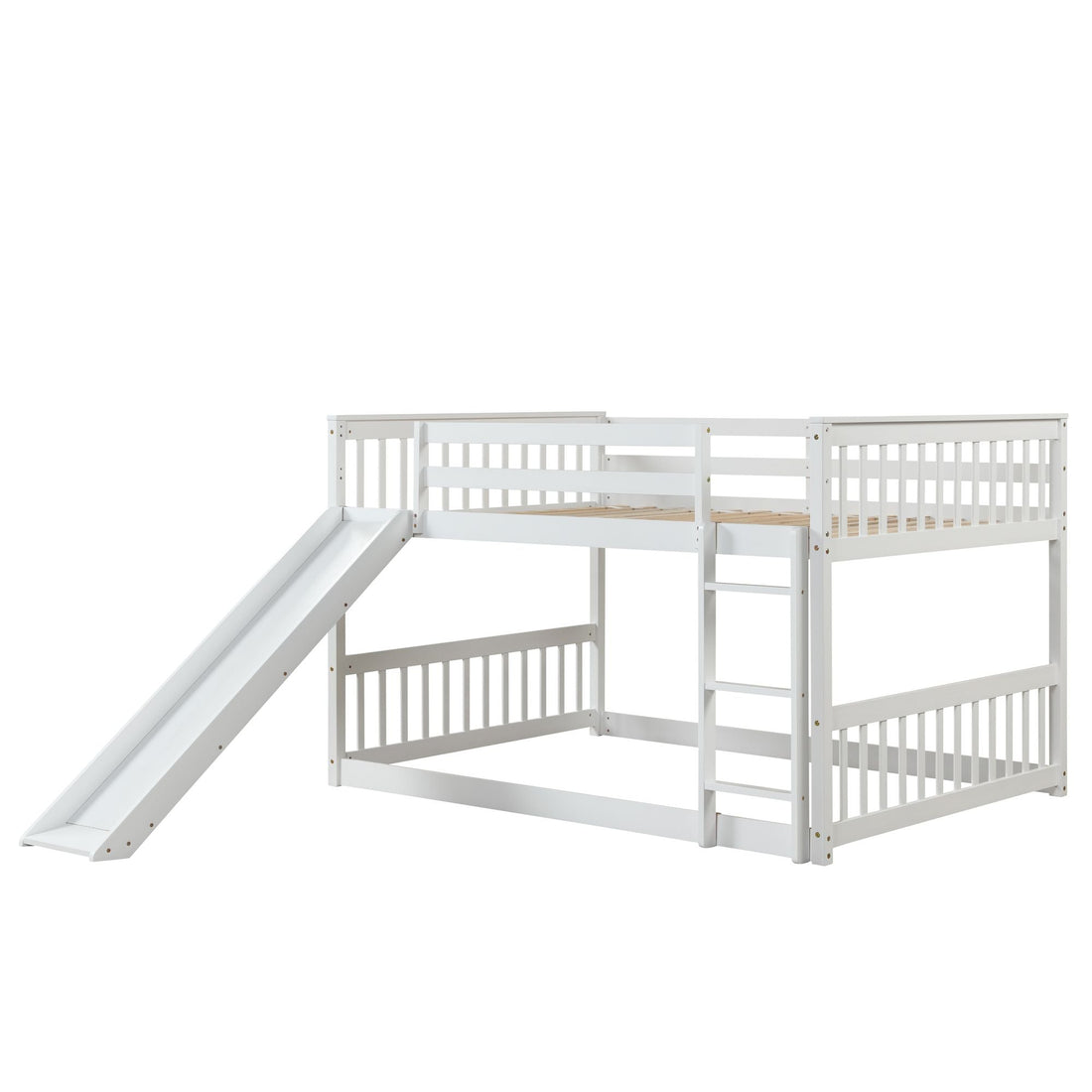 Fun Full over Full Wood Bunk Bed with Slide in White or Grey | Just Better Bunk Beds - View 33