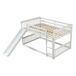 Fun Full over Full Wood Bunk Bed with Slide in White or Grey | Just Better Bunk Beds - View 31