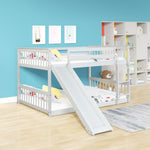 Fun Full over Full Wood Bunk Bed with Slide in White or Grey | Just Better Bunk Beds - View 29