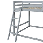 Fun Full Over Full Wood Bunk Bed with Slide, Ladder, Shelves in White | Just Better Bunk Beds - View 29