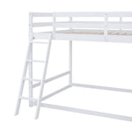 Fun Full Over Full Wood Bunk Bed with Slide, Ladder, Shelves in White | Just Better Bunk Beds - View 10
