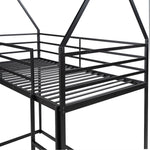 Fun Twin over Twin Metal Bunk Bed with Ladder and Slide in Black or White | Just Better Bunk Beds - View 23