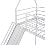 Fun Twin over Twin Metal Bunk Bed with Ladder and Slide in Black or White | Just Better Bunk Beds - View 7