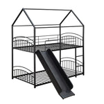 Fun Twin Over Twin Metal Bunk Bed with Slide for Kids, Black, Sturdy & Space-Saving | Just Better Bunk Beds - View 20