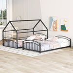 Fun Twin Over Twin Metal Bunk Bed with Slide for Kids, Black, Sturdy & Space-Saving | Just Better Bunk Beds - View 5