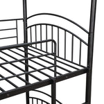 Fun Twin Over Twin Metal Bunk Bed with Slide for Kids, Black, Sturdy & Space-Saving | Just Better Bunk Beds - View 18