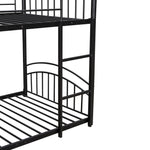Fun Twin Over Twin Metal Bunk Bed with Slide for Kids, Black, Sturdy & Space-Saving | Just Better Bunk Beds - View 19