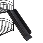 Fun Twin Over Twin Metal Bunk Bed with Slide for Kids, Black, Sturdy & Space-Saving | Just Better Bunk Beds - View 17