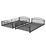 Fun Twin Over Twin Metal Bunk Bed with Slide for Kids, Black, Sturdy & Space-Saving | Just Better Bunk Beds - View 10