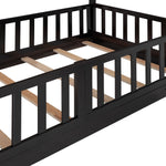 Fun Twin Over Twin Wood Bunk Bed with Slide and Reversible Ladder, White, Gray, Espresso | Just Better Bunk Beds - View 47
