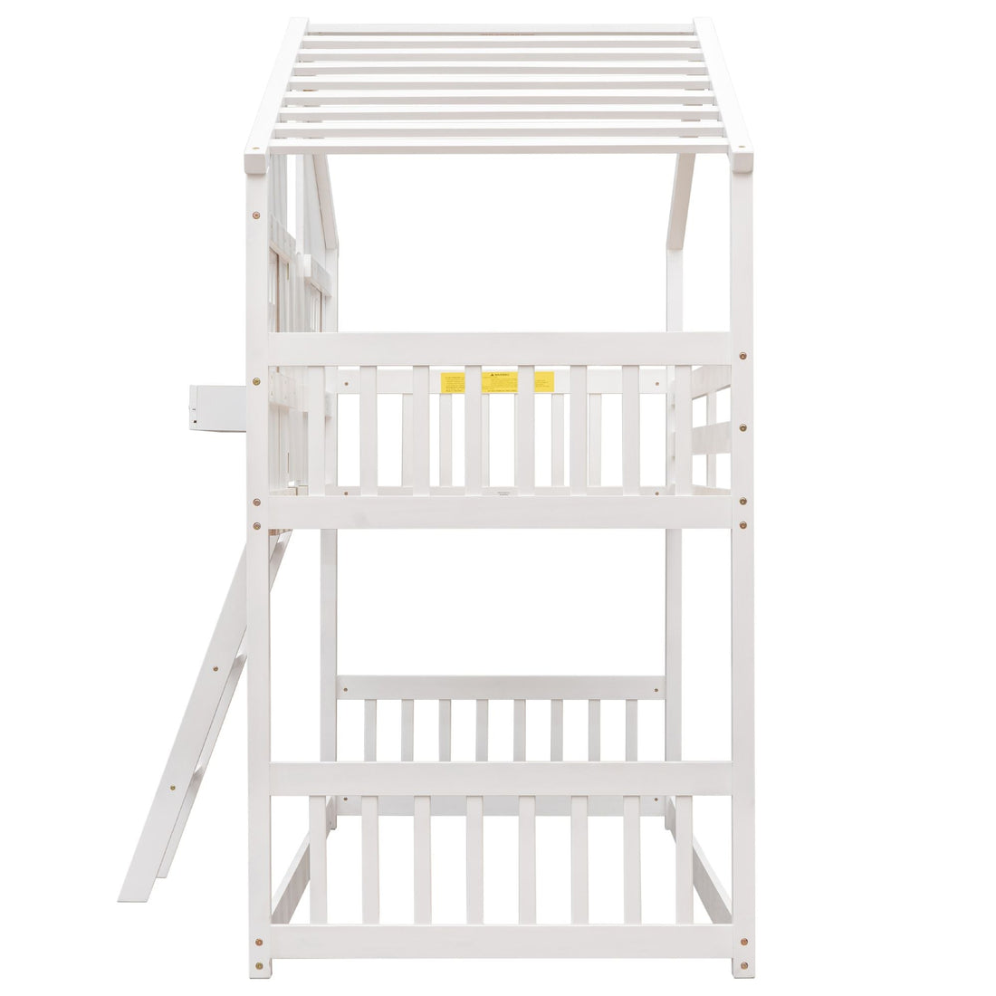 Imaginative Twin Over Twin Wood House Bunk Bed with Roof, Window, Door, Ladder in Multiple Colors | Just Better Bunk Beds - View 71