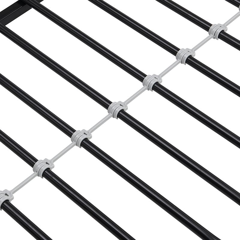 Kids Shared Room Twin Over Full Metal Bunk Bed with Ladder, Black | Just Better Bunk Beds - View 6