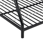 Kids Shared Room Twin Over Full Metal Bunk Bed with Ladder, Black | Just Better Bunk Beds - View 7