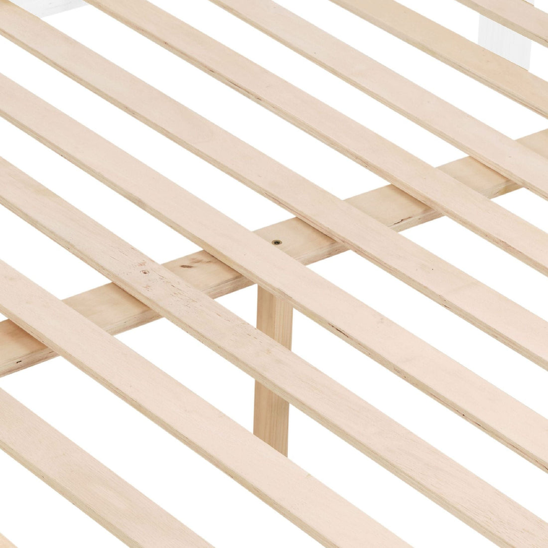 Kids Shared Room Twin Over Full Wood Bunk Bed with High Guardrail Ladder White | Just Better Bunk Beds - View 12