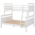 Kids Shared Room Twin Over Full Wood Bunk Bed with Ladder and Safety Guardrail, Gray | Just Better Bunk Beds - View 19