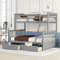 Twin Over Full Wood Bunk Bed with Storage Staircase and Drawers | Just Better Bunk Beds
