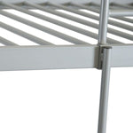 Kids Shared Room Twin Over Twin Iron Bunk Bed with Ladder Gray | Just Better Bunk Beds - View 13