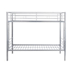 Kids Shared Room Twin Over Twin Metal Bunk Bed with 2 Ladders and Full-Length Guardrail, Black | Just Better Bunk Beds - View 14
