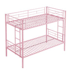 Kids Shared Room Twin Over Twin Metal Bunk Bed with 2 Ladders and Full-Length Guardrail, Black | Just Better Bunk Beds - View 31