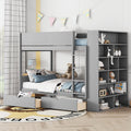 Twin Over Twin Wood Bunk Bed for Kids with Ladder and Guardrails | Just Better Bunk Beds
