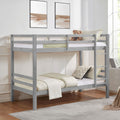 Twin Over Twin Wood Bunk Bed for Kids with Ladder and Guardrails | Just Better Bunk Beds