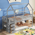 Twin Over Twin Wood Bunk Bed for Kids with Ladder and Guardrails | Just Better Bunk Beds