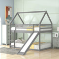 Twin Over Twin Wood Bunk Bed for Kids with Ladder and Guardrails | Just Better Bunk Beds