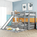 Twin Over Twin Wood Bunk Bed for Kids with Ladder and Guardrails | Just Better Bunk Beds