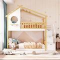 Twin Over Twin Wood Bunk Bed with Storage Staircase and Drawers | Just Better Bunk Beds