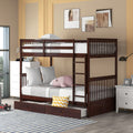 Twin Over Twin Wood Bunk Bed for Kids with Ladder and Guardrails | Just Better Bunk Beds