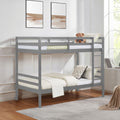 Twin Over Twin Wood Bunk Bed for Kids with Ladder and Guardrails | Just Better Bunk Beds
