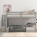 Twin Over Twin Wood Bunk Bed for Kids with Ladder and Guardrails | Just Better Bunk Beds